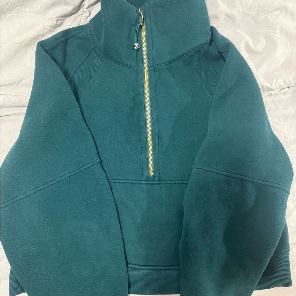 Teal Half-Zip Pullover - image 1